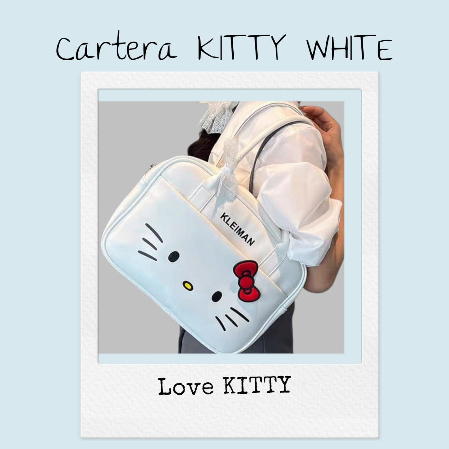 Cartera Kitty white