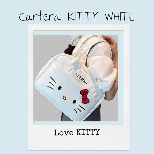 Cartera Kitty white